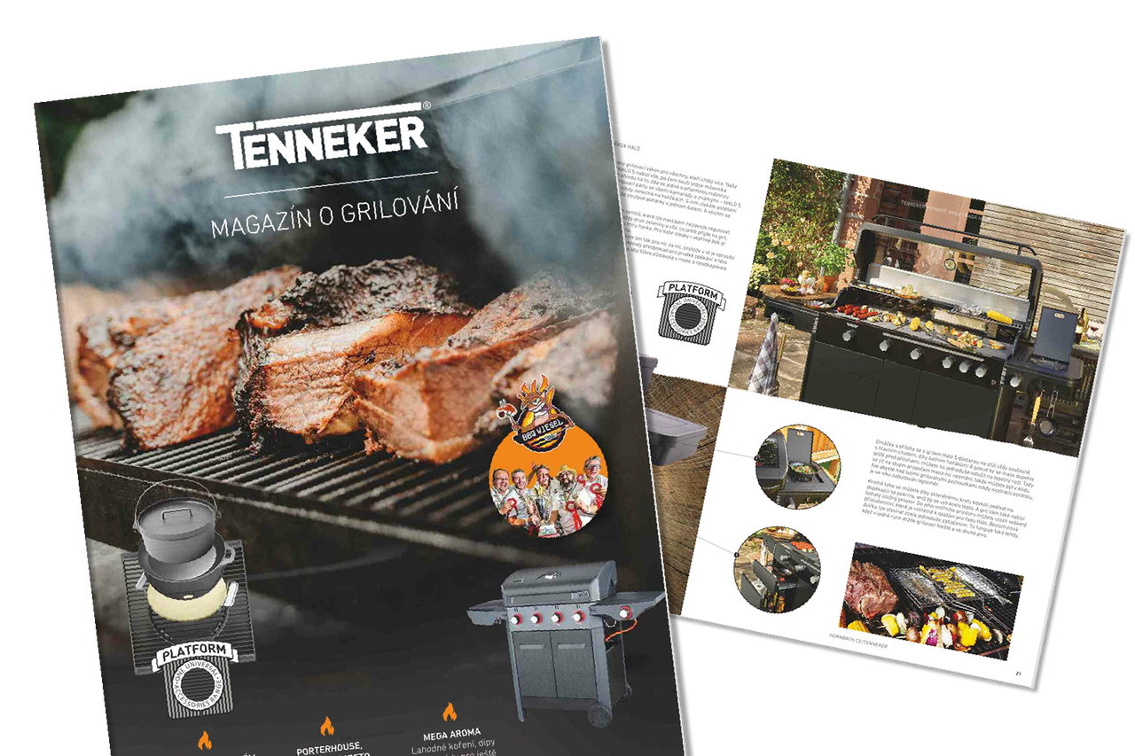 Tenneker Gril Magazín s obrázky grilů a grilovacího příslušenství