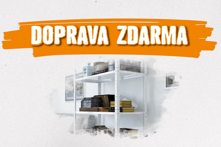 Kovové regály s dopravou zdarma