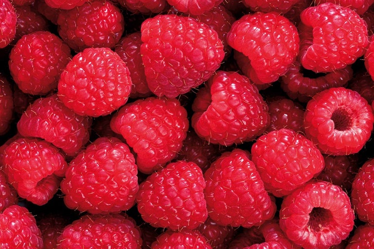 Detailní záběr malin