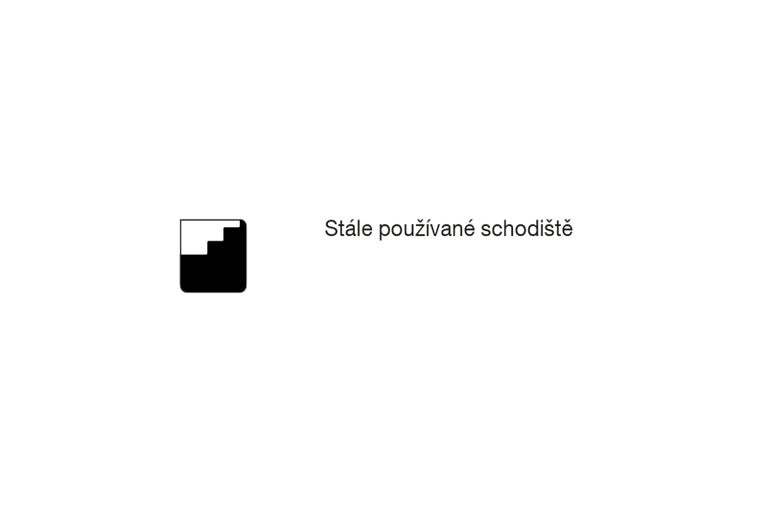 Symbol schodiště pro trvalé použití
