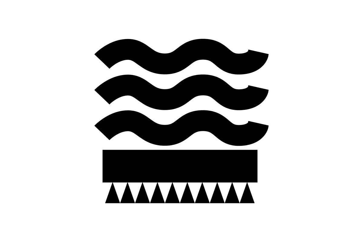 Symbol pro propustnost vody