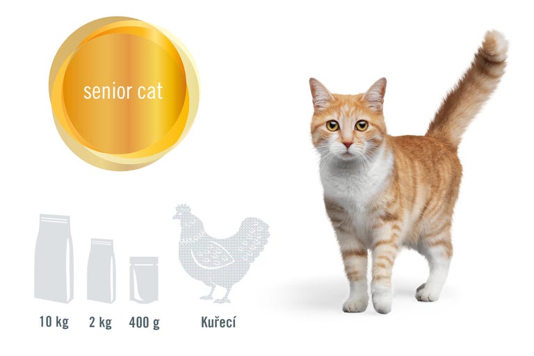 Krmivo pro starší kočky s kuřecím masem