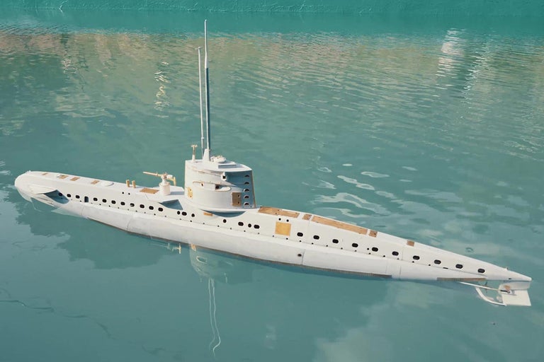 Model ponorky ve vodě