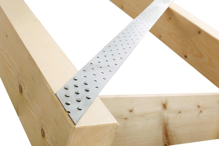 Kovová krokevní kotva pro dřevěné spoje