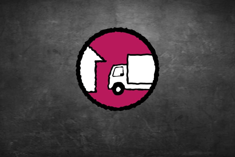 Symbol doručení nákladním automobilem