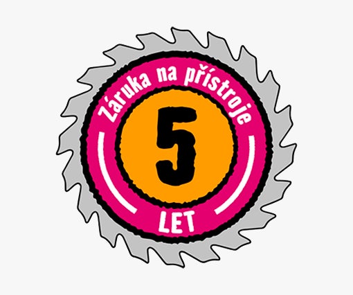 Symbol pětileté záruky na zařízení