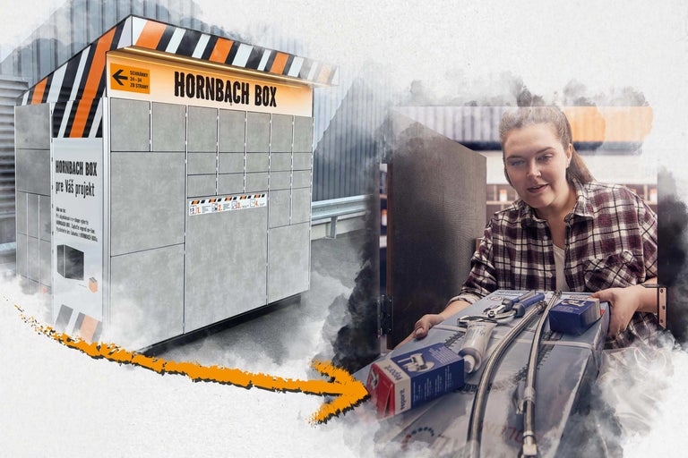 Hornbach Box pro bezkontaktní vyzvednutí objednaného zboží