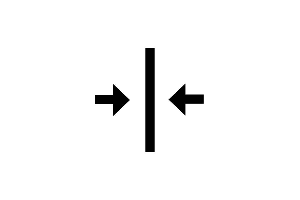 Symbol pro malou konstrukční šířku