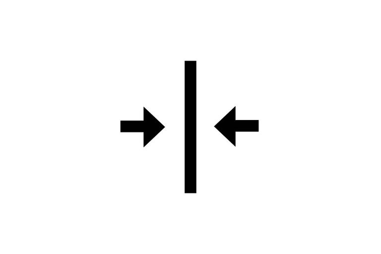 Symbol pro malou konstrukční šířku