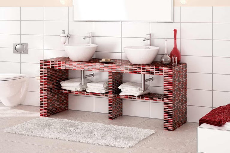Jak vyrobit desku pro dvě umyvadla z konstrukčních desek
