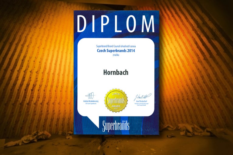Diplom Hornbach Czech Superbrands Award 2014