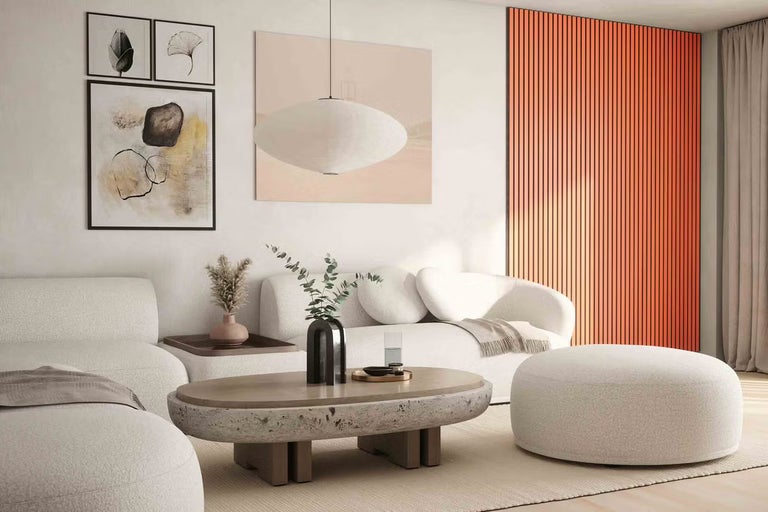 Akustické panely v obývacím pokoji