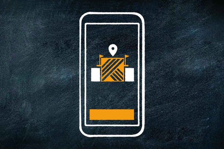 Symbol pro určení polohy v aplikaci pro chytré telefony