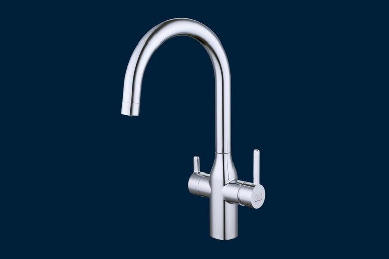 Chromová kuchyňská baterie s vysokým výtokem