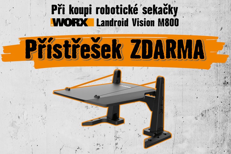 Přístřešek pro robotickou sekačku WORX zdarma