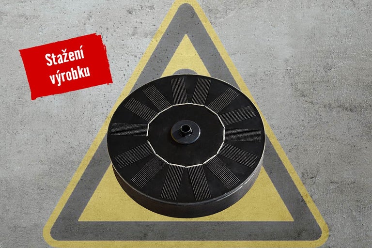 Oznámení o stažení výrobku solární fontány z prodeje
