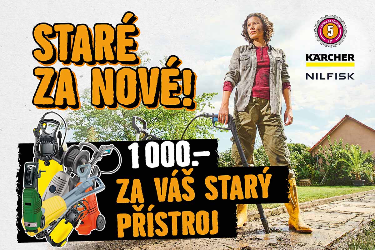 Vysokotlaké čističe Akce Nilfisk a Kärcher