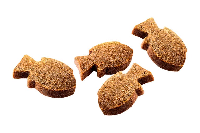 Suché krmivo pro kočky ve tvaru ryby