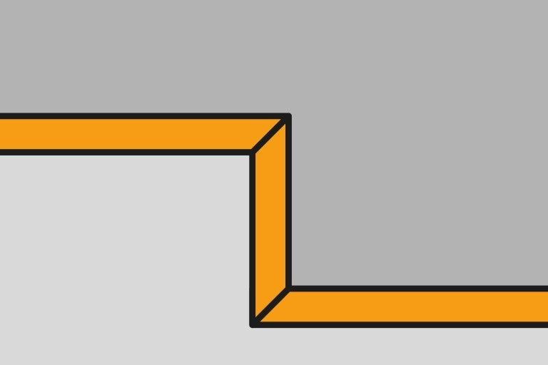 Grafické znázornění ochrany hran