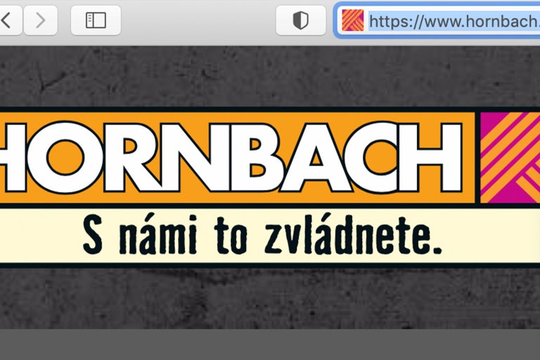 Logo společnosti Hornbach se sloganem 'S námi to zvládnete.'