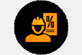 Řemeslník se symbolem procenta pro akce Řemeslník se symbolem procenta pro akce