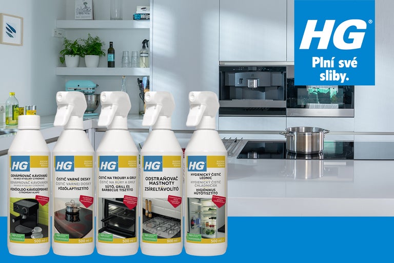 Značka HG - čisticí přípravky do kuchyně
