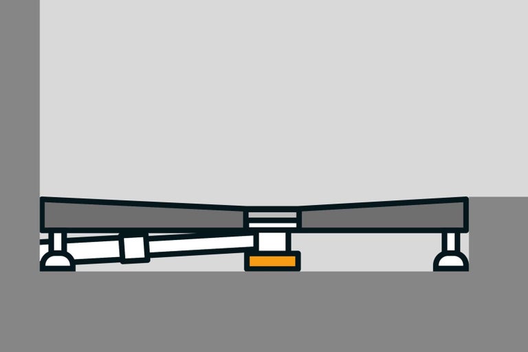 Znázornění vanové nohy pro instalaci