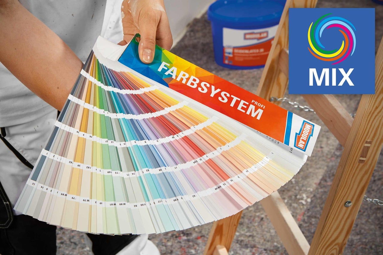 Vzorník barev od výrobce Modulan pro míchání barev