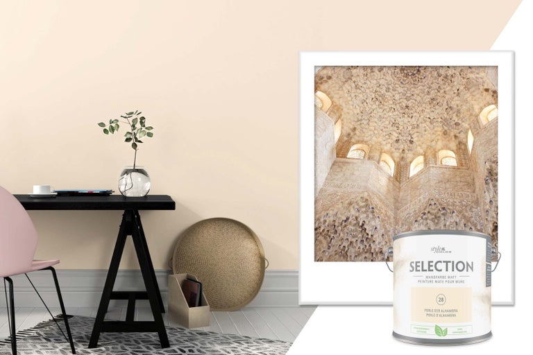 Obývací pokoj s barvou na stěny Style Color Selection a plechovkou barvy