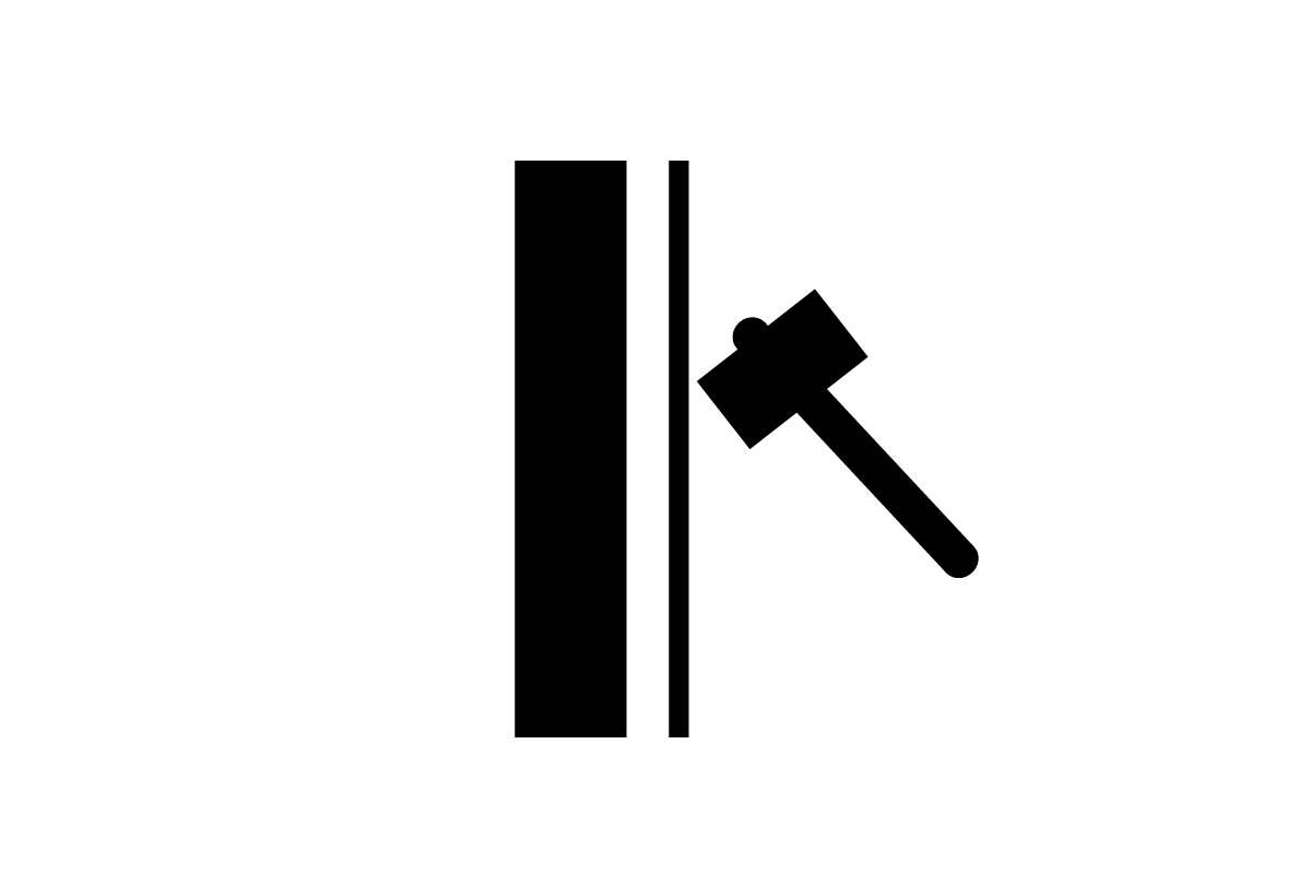 Symbol pro upevnění kladivem