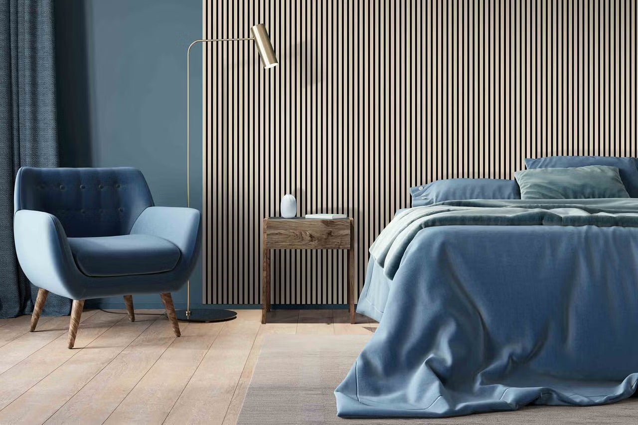 Akustické panely v ložnici