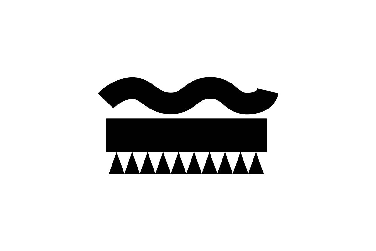 Symbol pro nůž se zoubkovaným ostřím