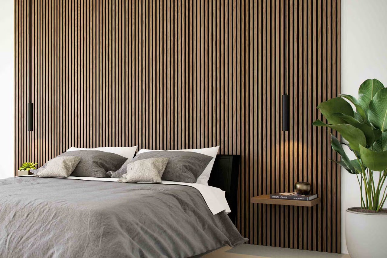 Akustické panely v ložnici