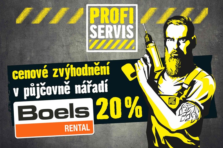 Boels Rental nabízí 20procentní slevu na nářadí.