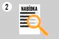 Symbol nabídky s lupou