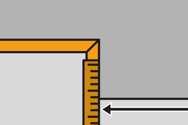 Symbolický obrázek pro měření montážní šířky