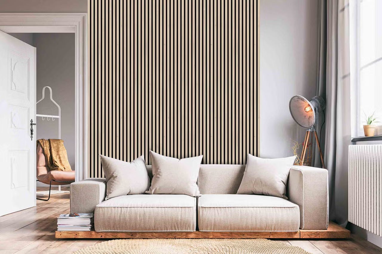 Akustické panely v obývacím pokoji