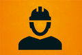 Symbol pro stavebního dělníka s ochrannou helmou Symbol pro stavebního dělníka s ochrannou helmou