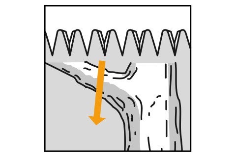 Znázornění správného řezání větví