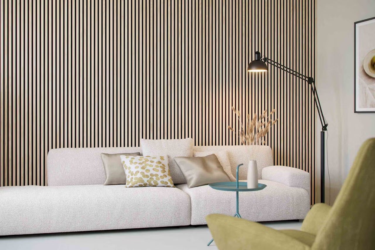 Akustické panely v obývacím pokoji