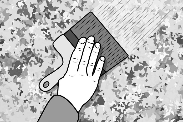 Ilustrace ruky, která štětcem natírá povrch