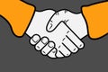 Ilustrace podání ruky Ilustrace podání ruky