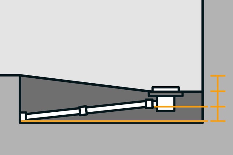 Vyobrazení odtoku s potrubním připojením