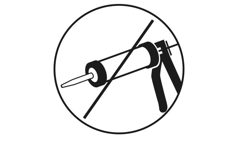 Symbol: Nepoužívejte pistoli na kartuše