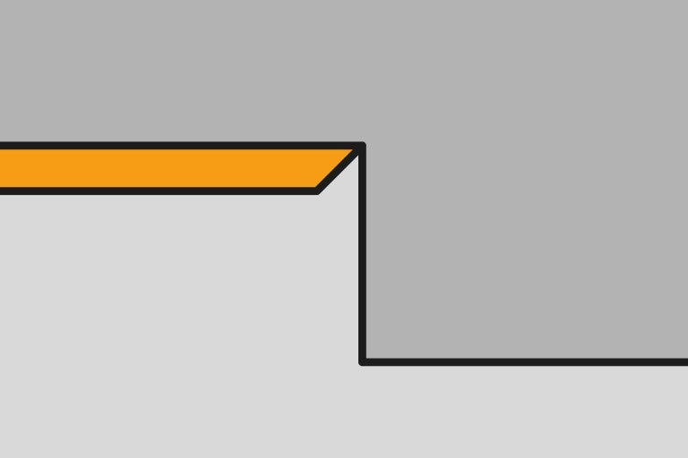 Ilustrace soklové lišty pro povrchovou úpravu stěn