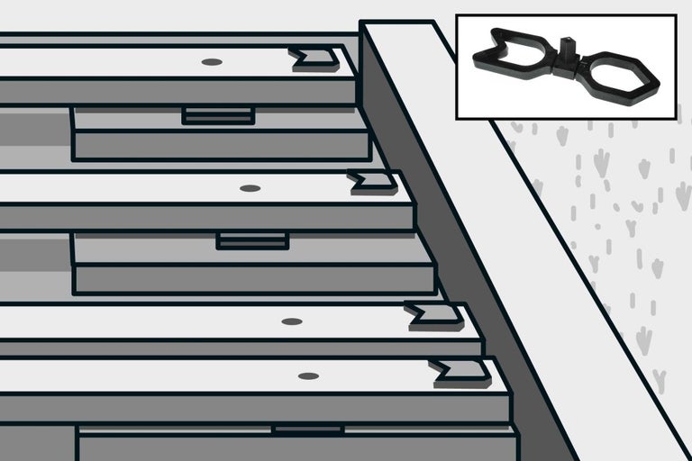 Schody s montážní pomůckou