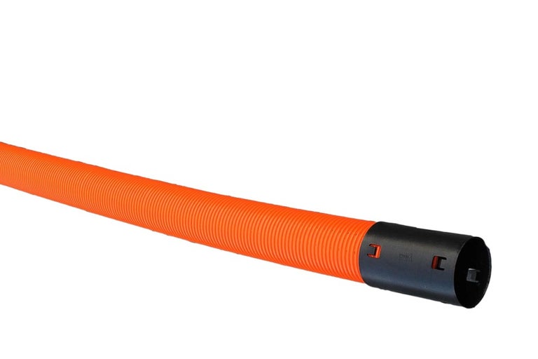 Plastová vlnitá trubka s koncovou objímkou