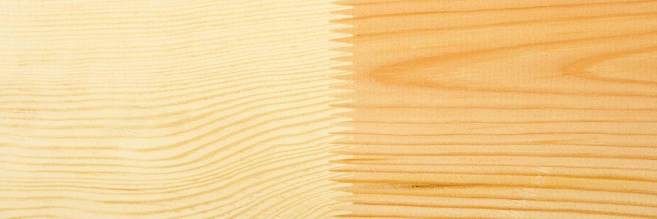 Detail klínového spoje dřeva
