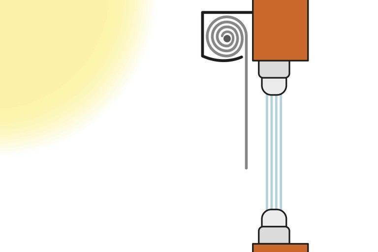 Ilustrace žaluzie s ovládacím řetízkem