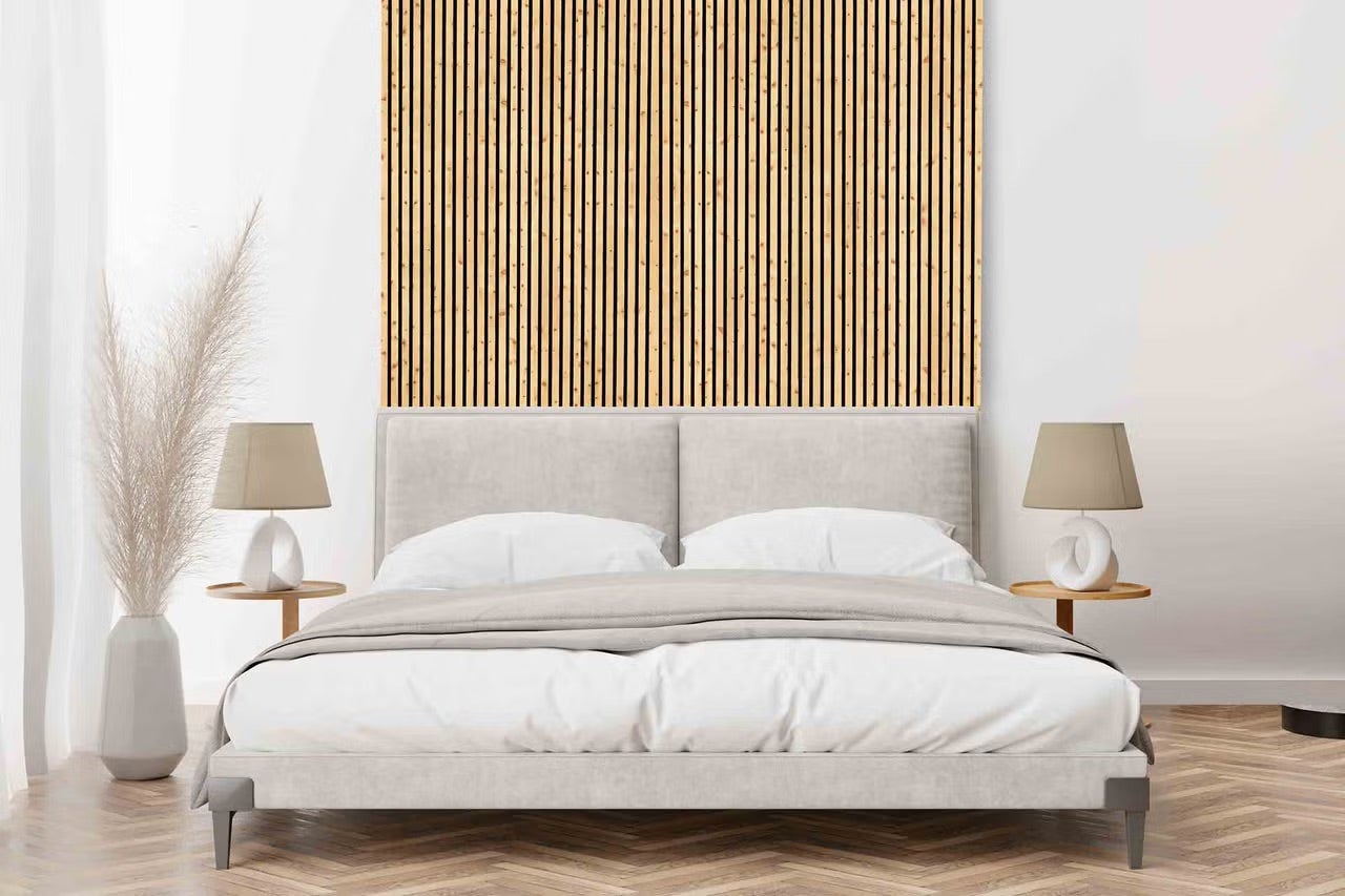 Akustické panely v ložnici